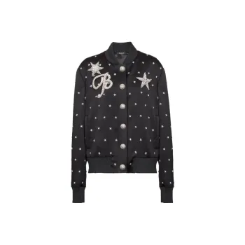 BALMAIN Stars Embroidered Bomber Jacket