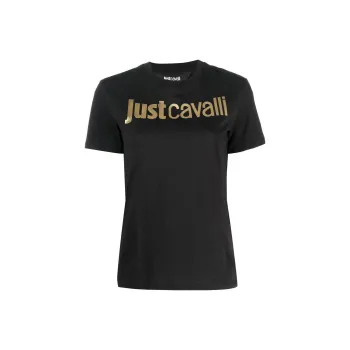 Just Cavalli Embossed logo Cotton T shirt