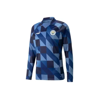 PUMA Manchester City MATCH Pre Sweat Soccer Jerseys Men's Blue