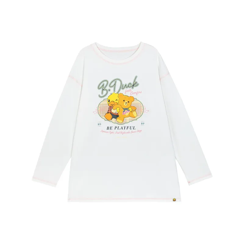 B.Duck T Shirts Women's White-0