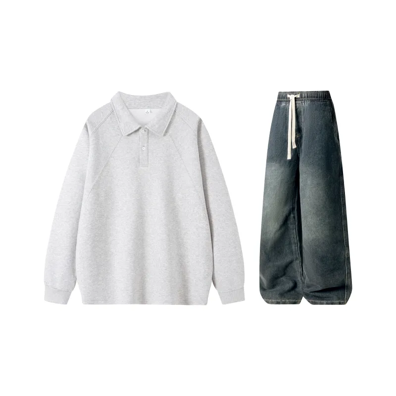 A.X.S.K Sweatshirt Sets Unisex-32