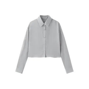 TKY SHOP Shirt Women's Gray Blue