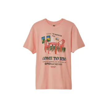 FARM RIO Logo Letter Patterned Print Crew Neck Casual Short-Sleeved T-Shirt T-Shirt Women's Pink
