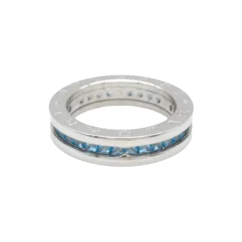 BVLGARI 2010s B.zero1 18kt White Gold Blue Topaz Ring