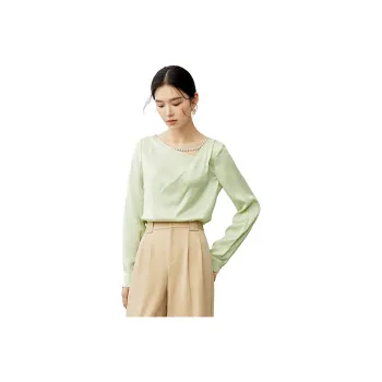 SENTUBILA Chiffon Shirts Women's Green