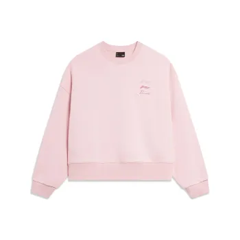 LiNing Sports Lifestyle Collection Sports Fashion Collection Sweatshirt Women's Light Crimson Pink