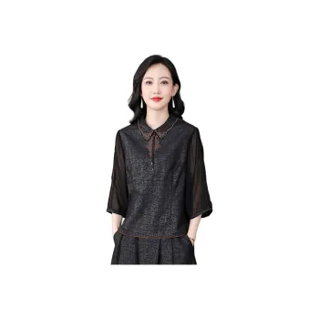 Yi Mengyuan Silk Shirt Women's Black