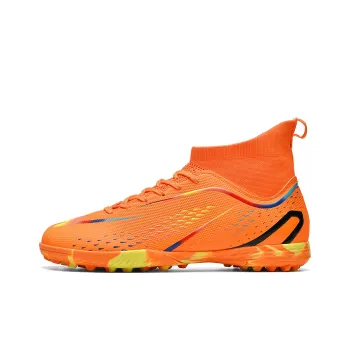 Binary TF Rubber Broken Studs Cushioning Abrasion Resistant Lightweight Soccer Shoes Unisex Orange