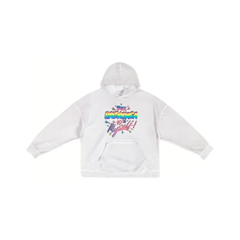 Balenciaga Graphic Printed Long Sleeved Hoodie-0