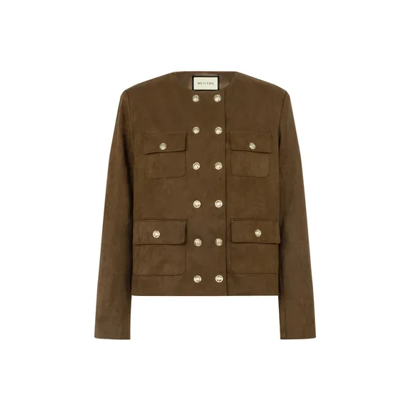 MEIYANG Jackets Coats Women's Brown-0