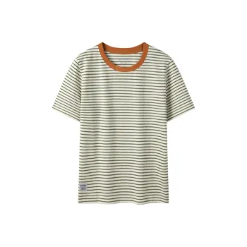 OUTDOOR PRODUCTS T Shirt Women's Green/White Thin Stripes