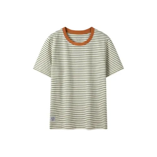 OUTDOOR PRODUCTS T Shirt Women's Green/White Thin Stripes