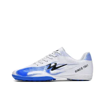 Binary TF Rubber Broken Studs Cushioning Abrasion Resistant Lightweight Soccer Shoes Unisex White Blue
