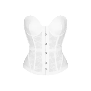 SKIMS ROMANCE LACE CORSET Strapless Top Women's SNOW/Snow