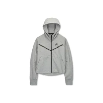 Nike Sportswear Women's Tech Fleece Windrunner Full Zip Hoodie Asia Sizing Dark Grey Heather/Black