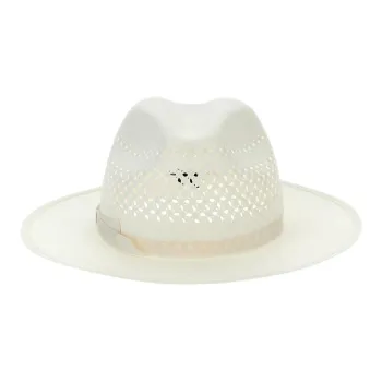 Borsalino Straw Top Hats Women's White