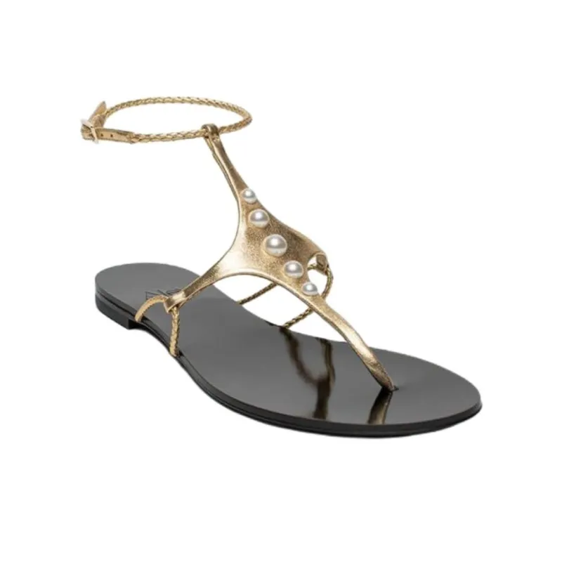 ALEVI Ibis One Strap Sandals Women's Gold-2