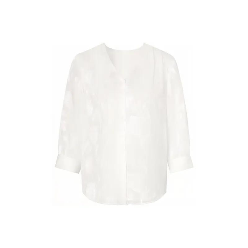 JZ Juzui Chiffon Shirt Women's Raw White-0