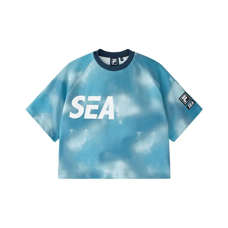 FILA FUSION T Shirt Women's Sea Evening Blue-0