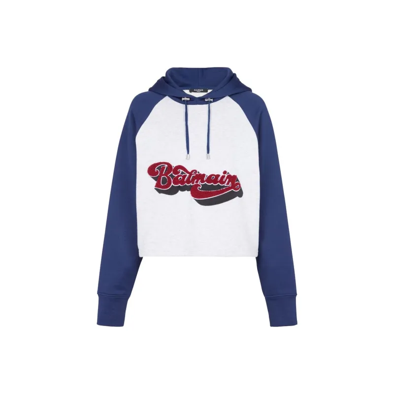 BALMAIN 70s Cropped Hoodie-0