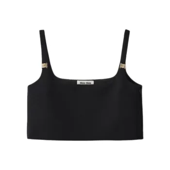 MIU MIU Powder Particle Three Camisole Women's Black