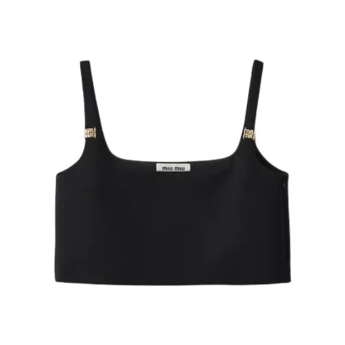 MIU MIU Powder Particle Three Camisole Women's Black