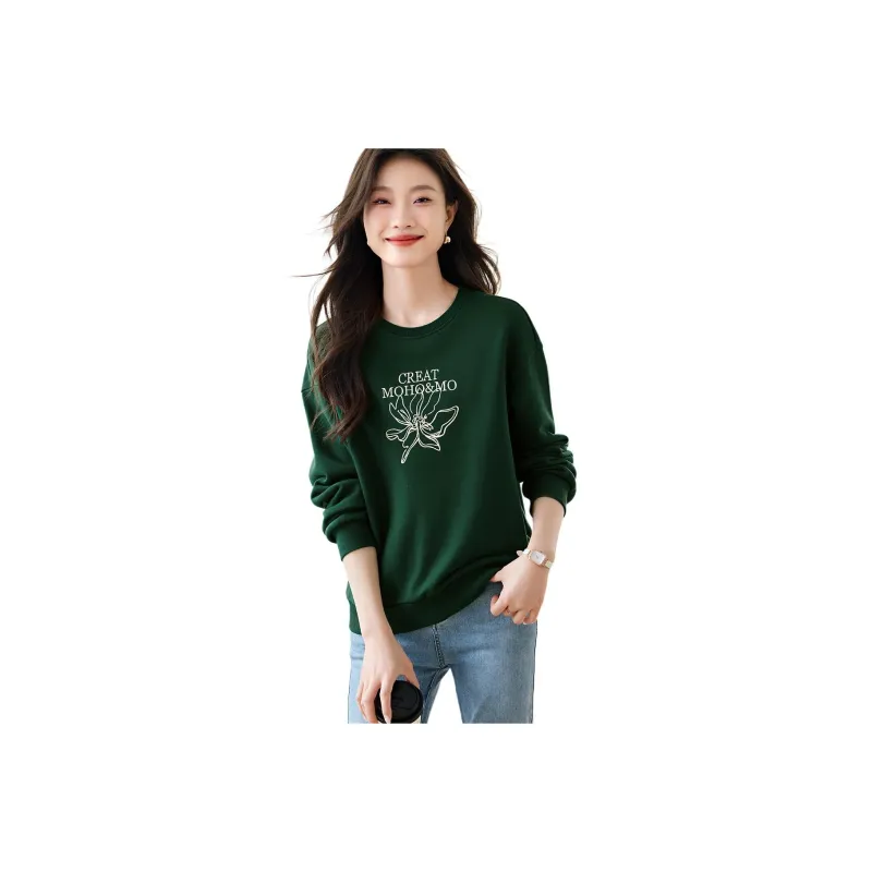Mo Han Yi Mei Sweatshirt Women's Dark Green-0