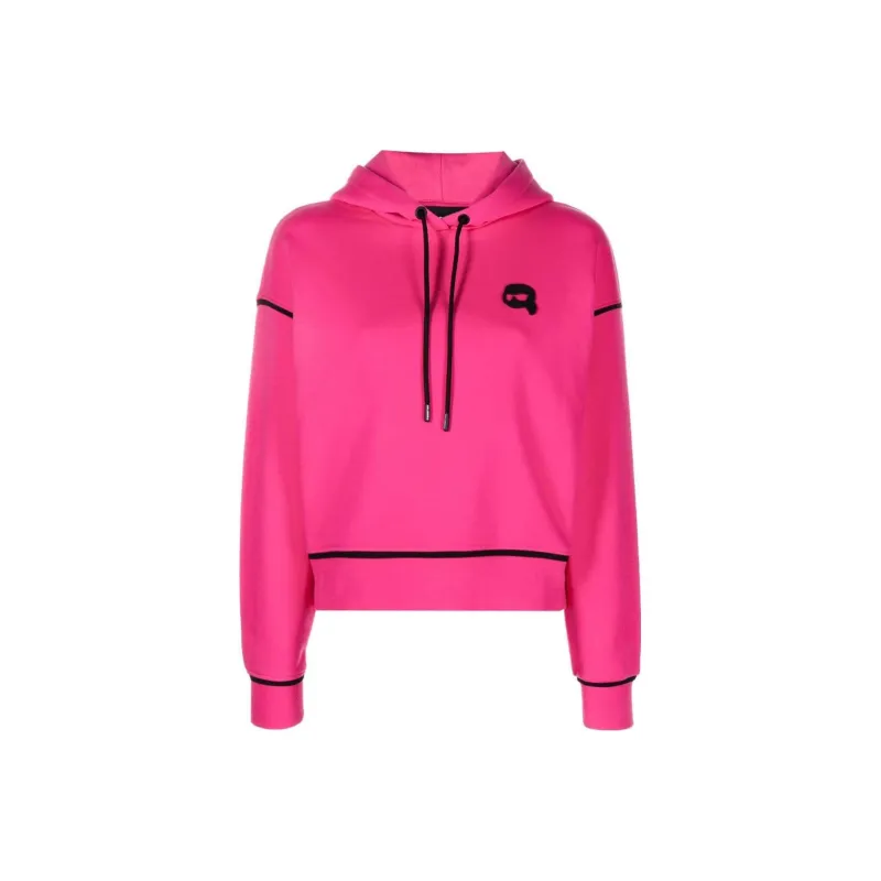 KARL LAGERFELD / Karl Lagerfeld Jeans Logo-patch Drawstring Hoodie-0