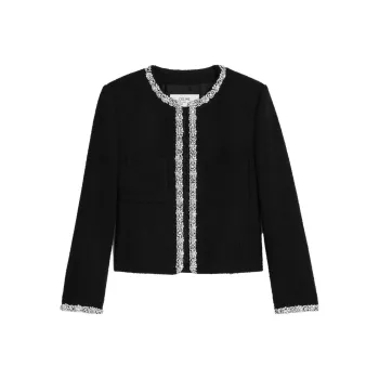 CELINE SS23 Knitted Fabric Cardigan Women's Black