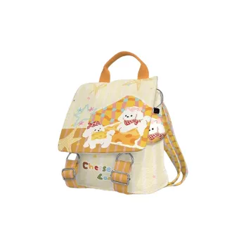 AOSONG Suede Technology Fabric Backpack Women's Orange
