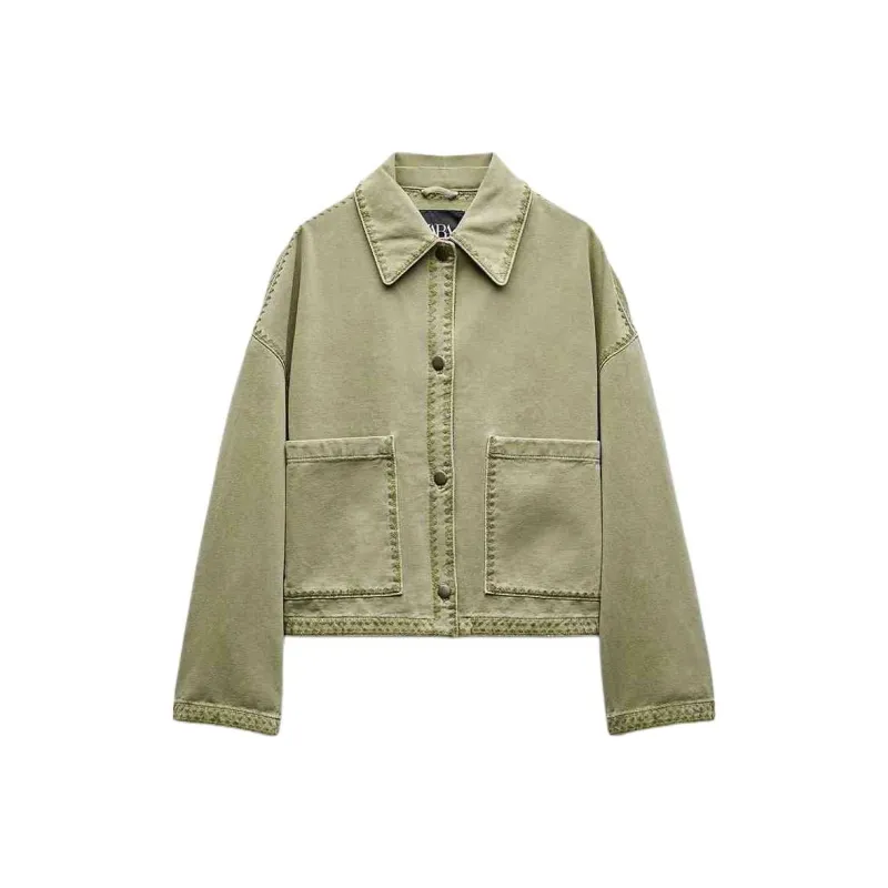ZARA ZW Series Jackets Coats Women's Gray-0