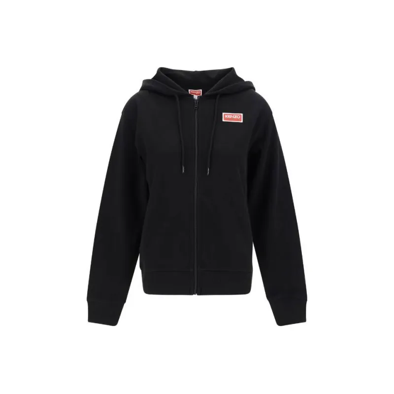 KENZO Logo print Zip front Hoodie-0