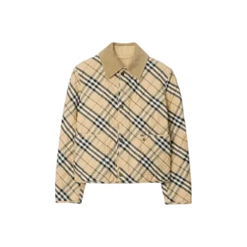 Burberry Check Printed Quilted Jacket