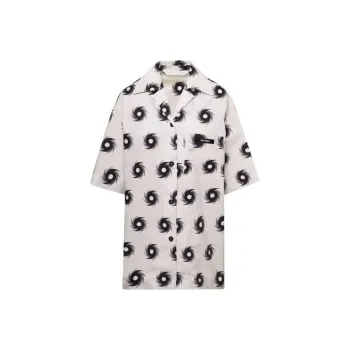 PALM ANGELS Hurricsnr Oversized Bowling Shirt
