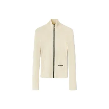JIL SANDER + Zip-Up Ribbed-Knit Cardigan