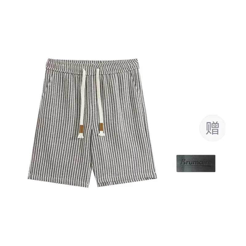 BRUMAIRE Casual Shorts Unisex Black Comes With Brooch-2