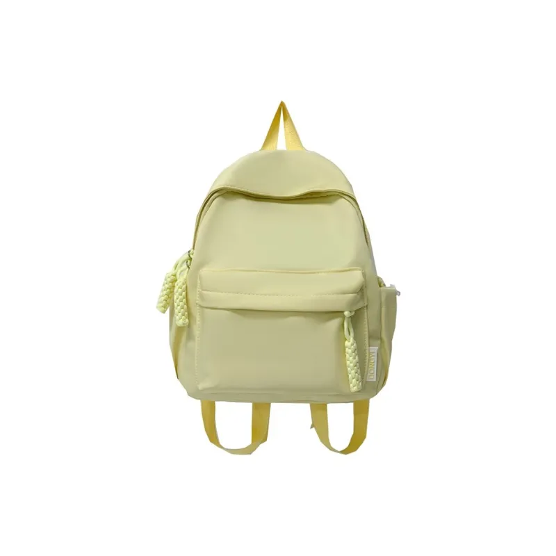 Single Warehouse Composite Cloth Backpack Women's Ecru/Pink/Yellow/Green/Black-12
