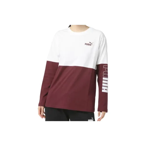 PUMA T-Shirts Women's Burgundy