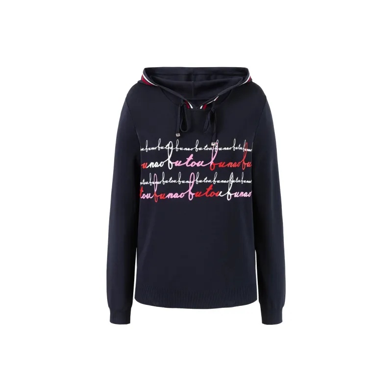 JZ Juzui Knitwear Women's Floral Dark Blue-0
