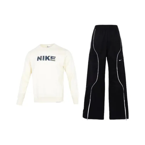 Nike Sweatshirt Set Unisex Milk White