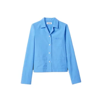 MIU MIU Logo-Embroidered Button-Up Shirt