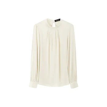NINE WEST Chiffon Shirts Women's Light Apricot