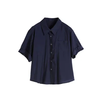 Hang Yi Court Shirt Women's Navy Blue