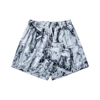 VXOXV Casual Shorts Unisex Distressed Branches