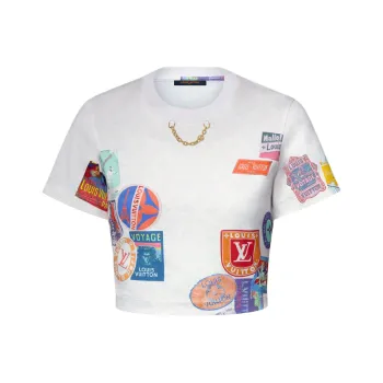 LOUIS VUITTON Mahina Patch Print Crop Top