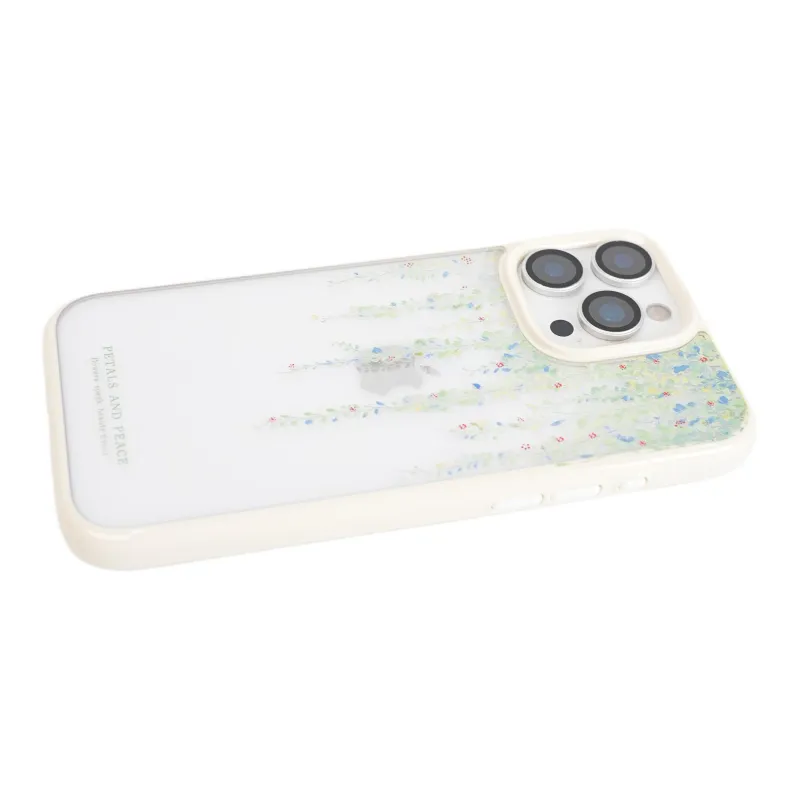 Wei Xin Acrylic Material Transparent Willow Green Phone Cases Compatible With IPhone 16/15 Pro Max/Apple 13/14 Pro/Max-4