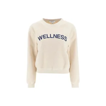 SPORTY & RICH Logo patch Fleece Jumper