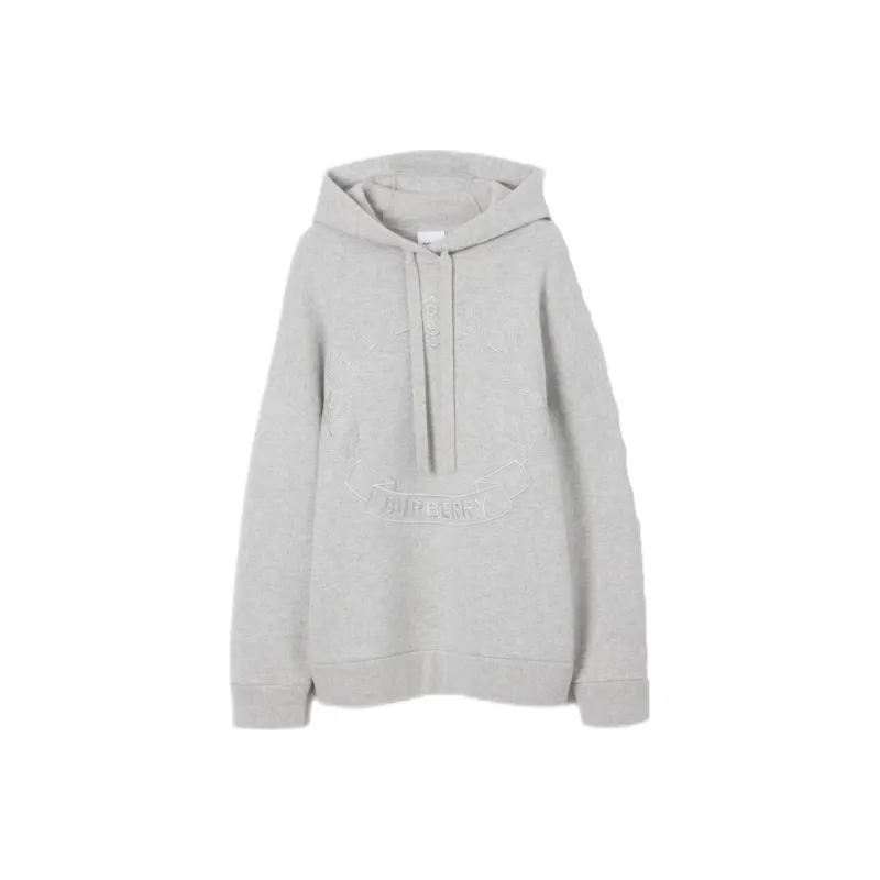 Burberry Oak Leaf Crest embroidered Drawstring Hoodie-0
