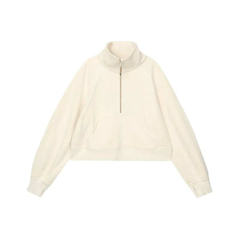 Lululemon Scuba Series Sweatshirt Women's Mixed Ivory White/Gold-0
