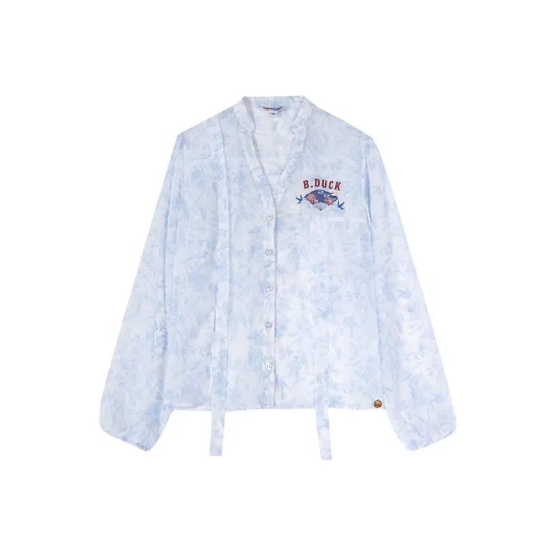 B.Duck Shirt Women's Light Blue-0